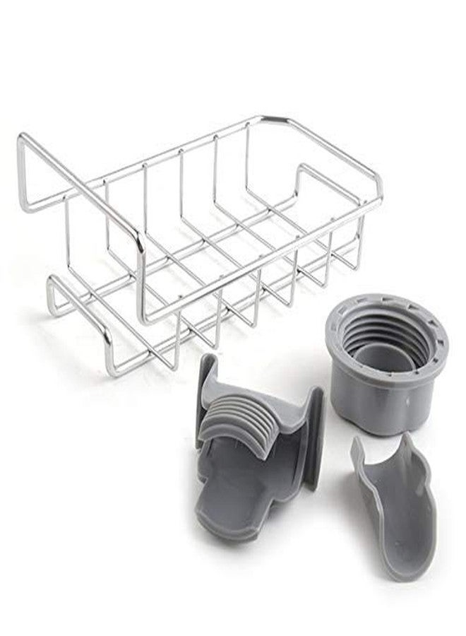 Newvent Stainless Steel Faucet Holder For Kitchen & Bathroom | Soap, Scrubbers, Sponge Holding Rack, Sink Organizer Stand (Pack Of 1) - Image 5